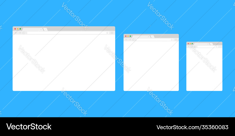 Browser window or web Browser window or web vector image