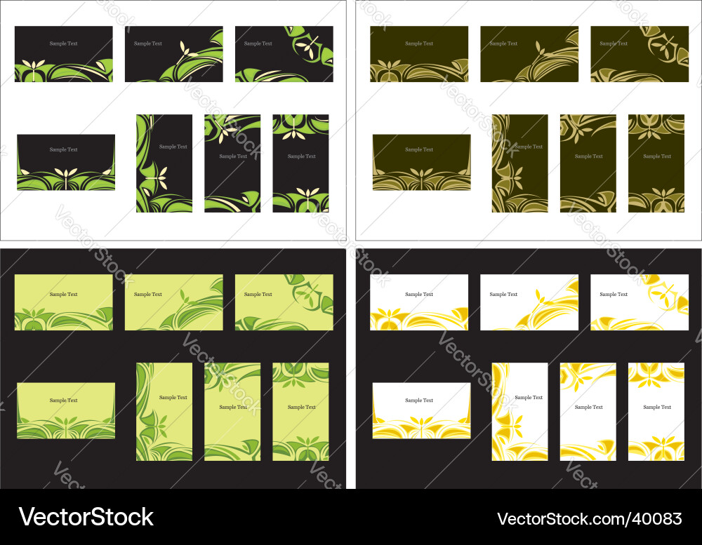 Business card templates Vector Image