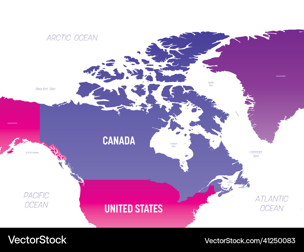 Canada detailed political map with lables Canada detailed political map with lables vector image