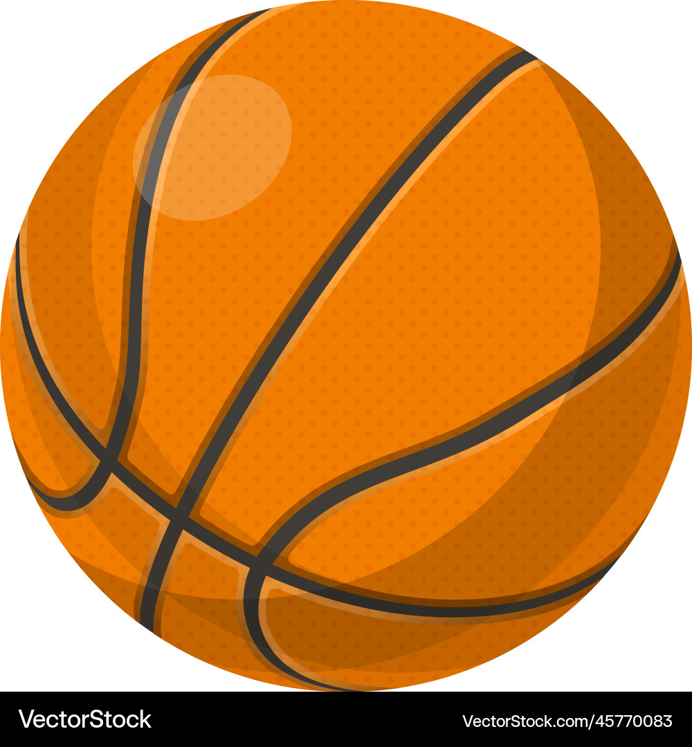 Cartoon Basketball Icon Vector Image