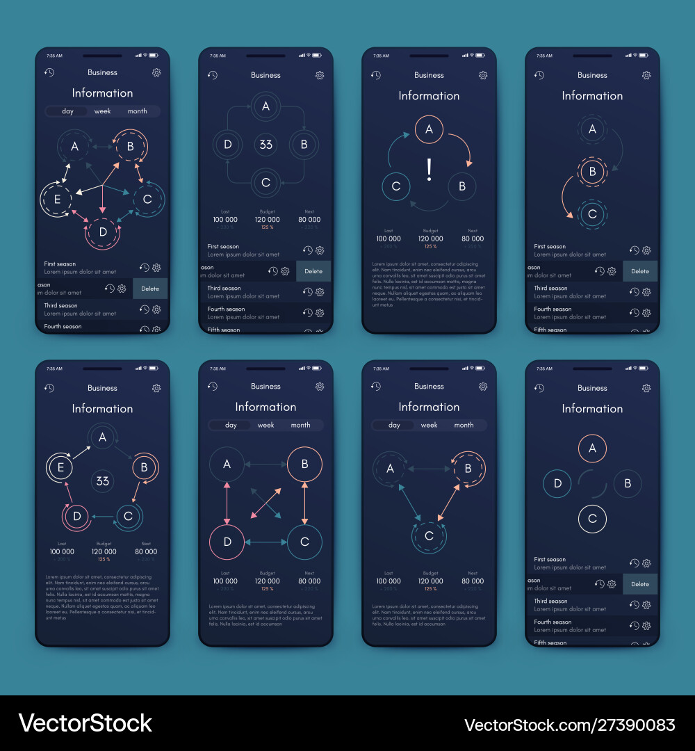 Different ui ux gui screens and flat web icons Different ui ux gui screens and flat web icons Vector Image