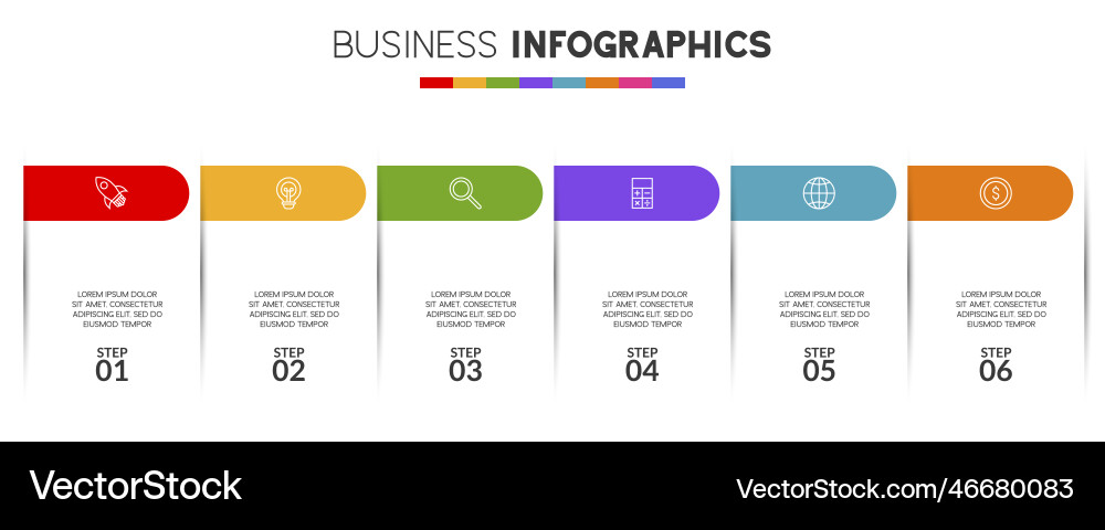 Infographic Workflow Template with Icons vector image