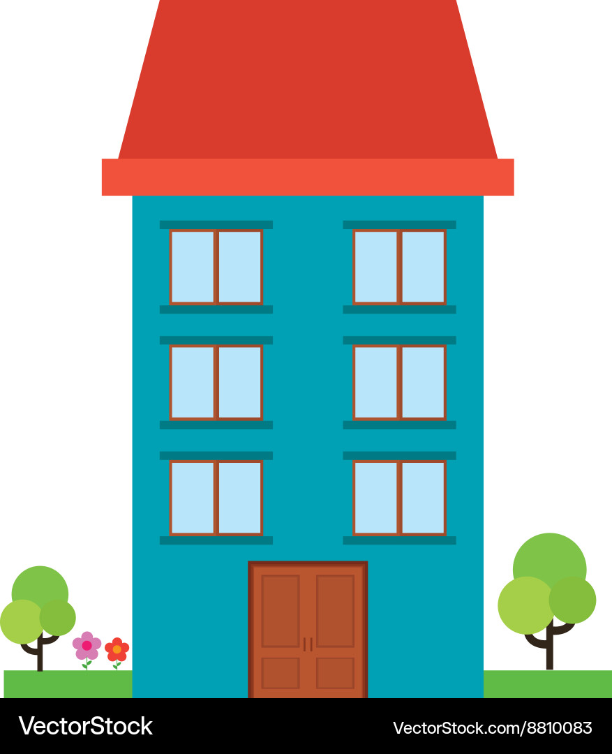 Isolated building Royalty Free Vector Image - VectorStock