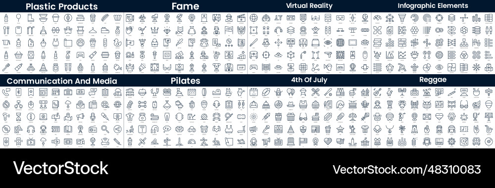 Linear style icons pack in this bundle include Linear style icons pack in this bundle include vector image
