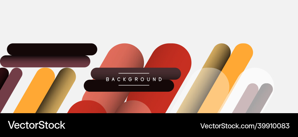 Overlapping round shapes and lines background Vector Image