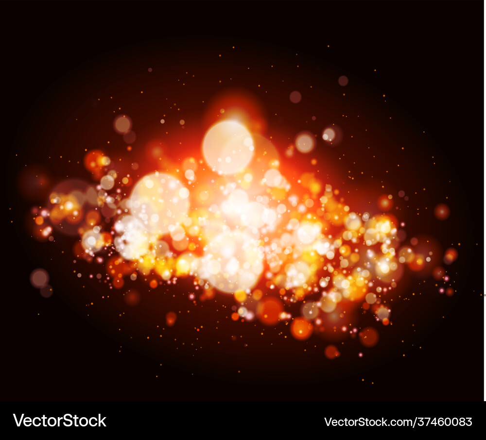 Red Bokeh Light Background vector image