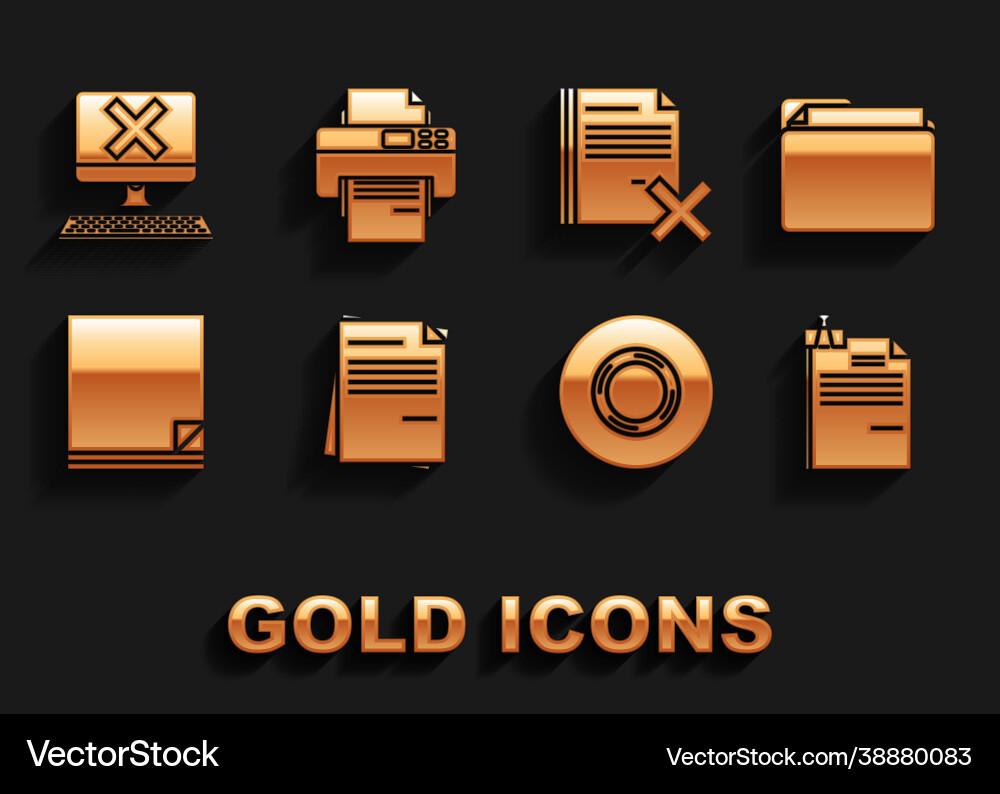 Set file document folder and binder Set file document folder and binder Vector Image