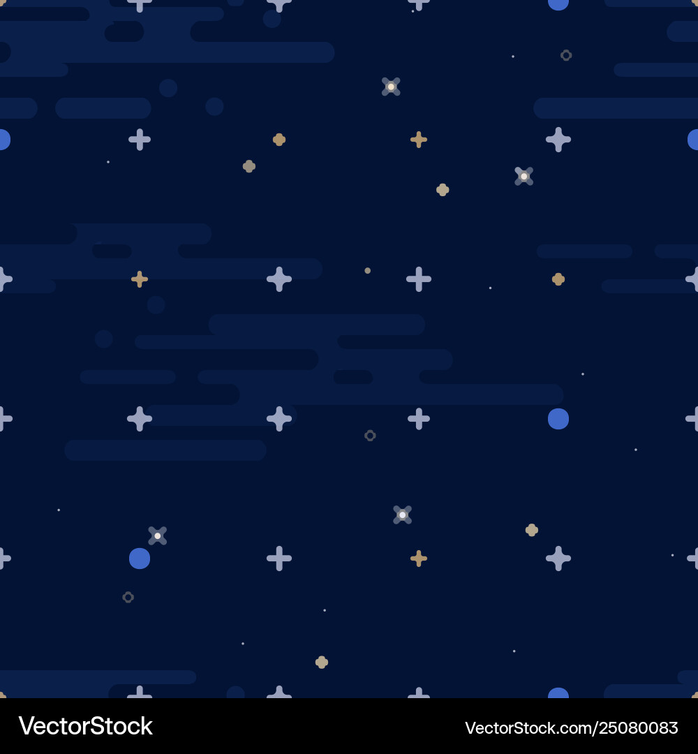 Space print seamless pattern different Vector Image