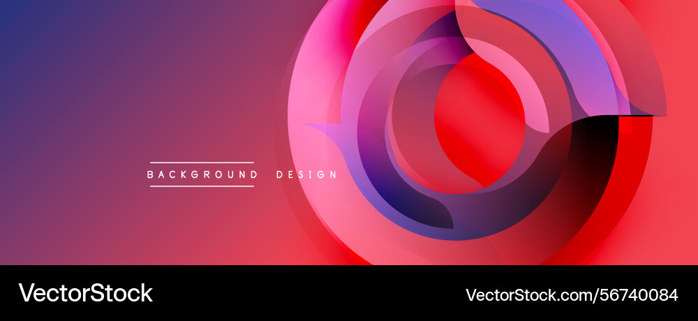 Abstract dynamic lines create circular shapes vector image