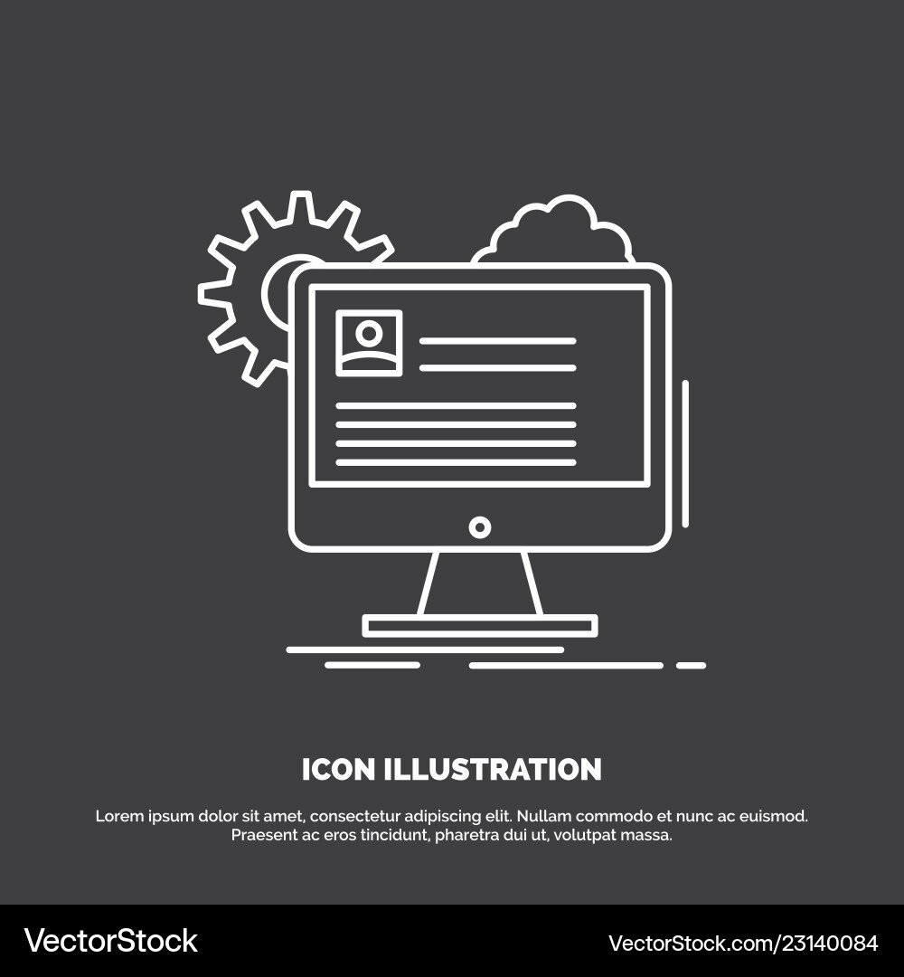 Account profile report edit update icon line Account profile report edit update icon line vector image