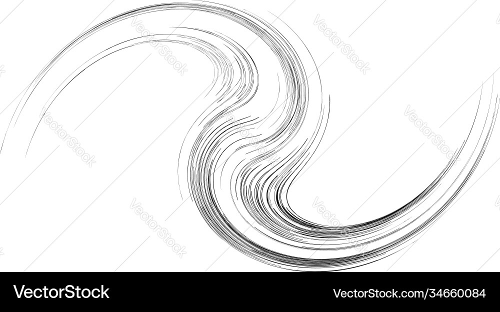 Curve rotated volute helix shape spiral swirl Curve rotated volute helix shape spiral swirl vector image