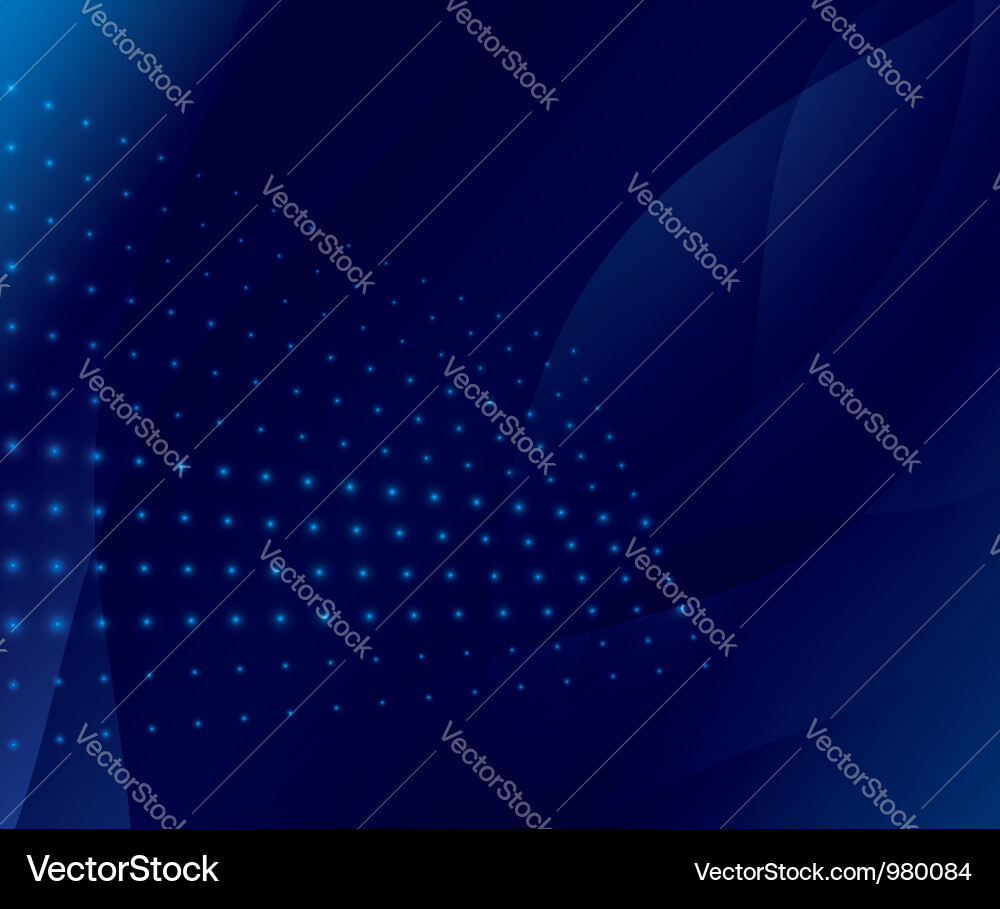 Dynamic Blue Wavy Background Vector Image