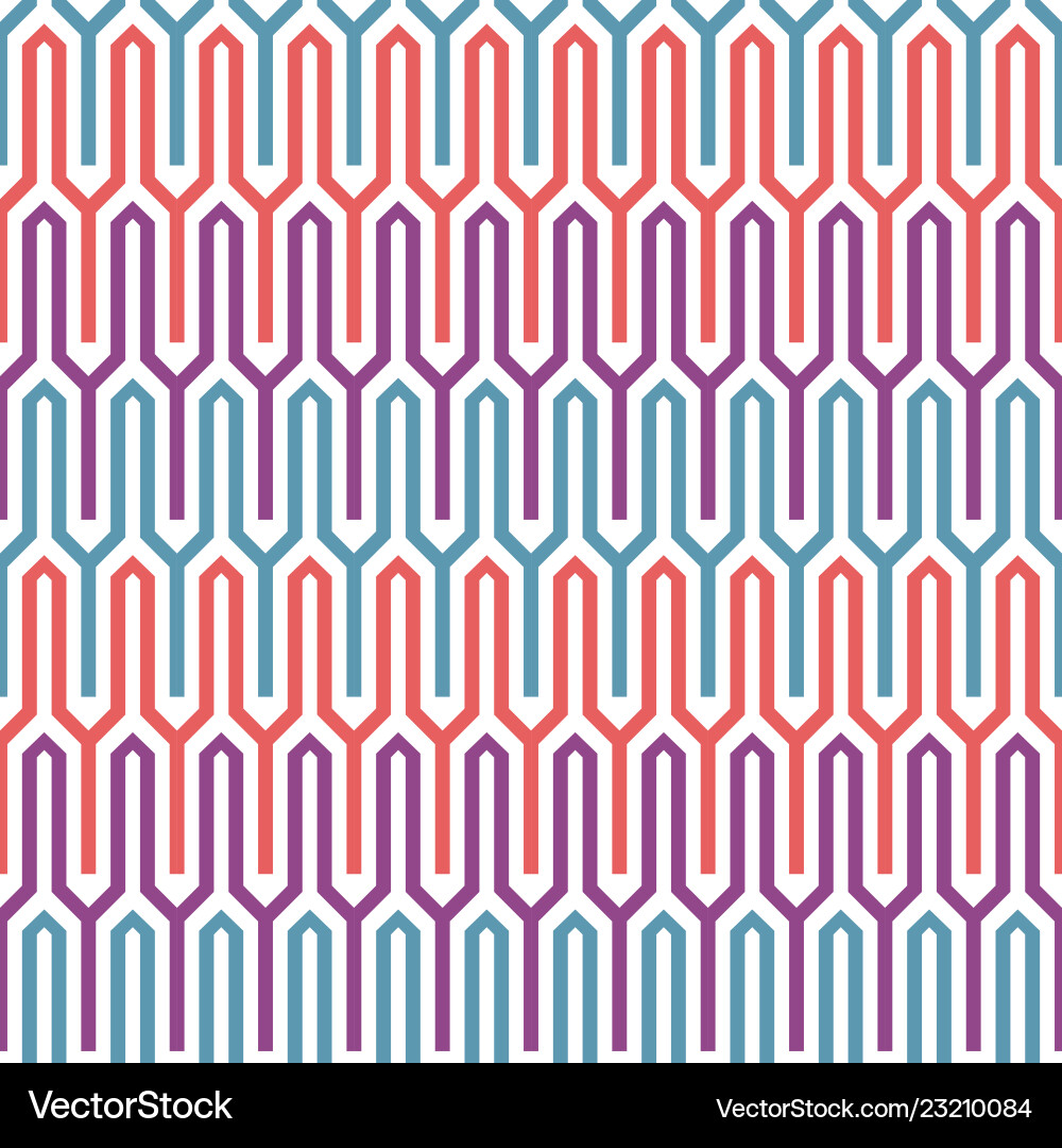 Geometric abstract seamless pattern linear motif vector image