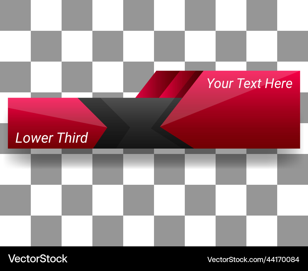 Lower third banner template user interface design vector image