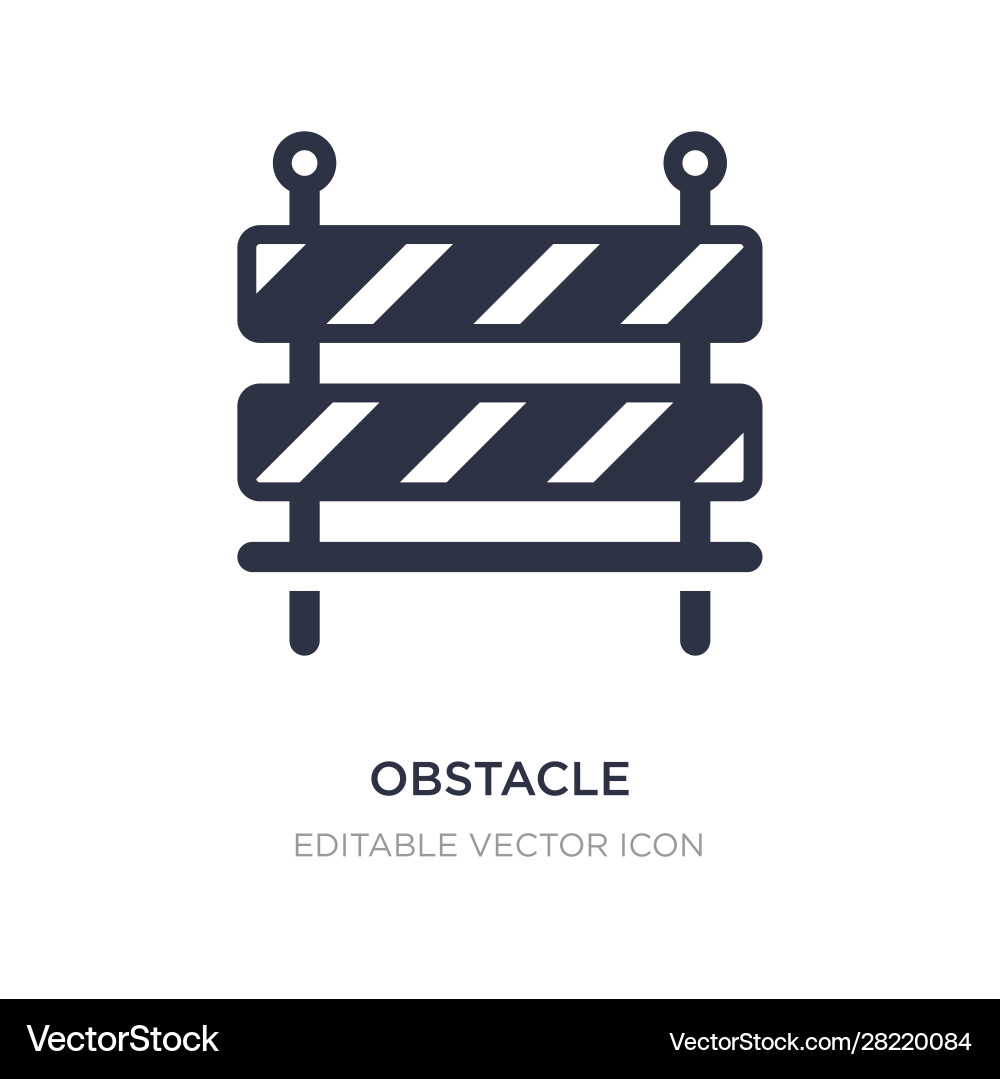 Obstacle icon on white background simple element Obstacle icon on white background simple element vector image