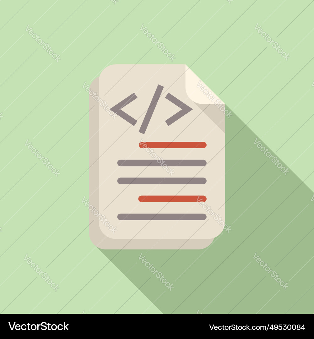 Paper code icon flat screen Paper code icon flat screen vector image