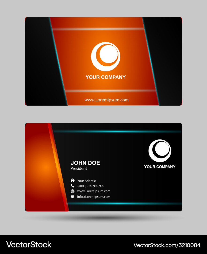 Premium business card design Royalty Free Vector Image