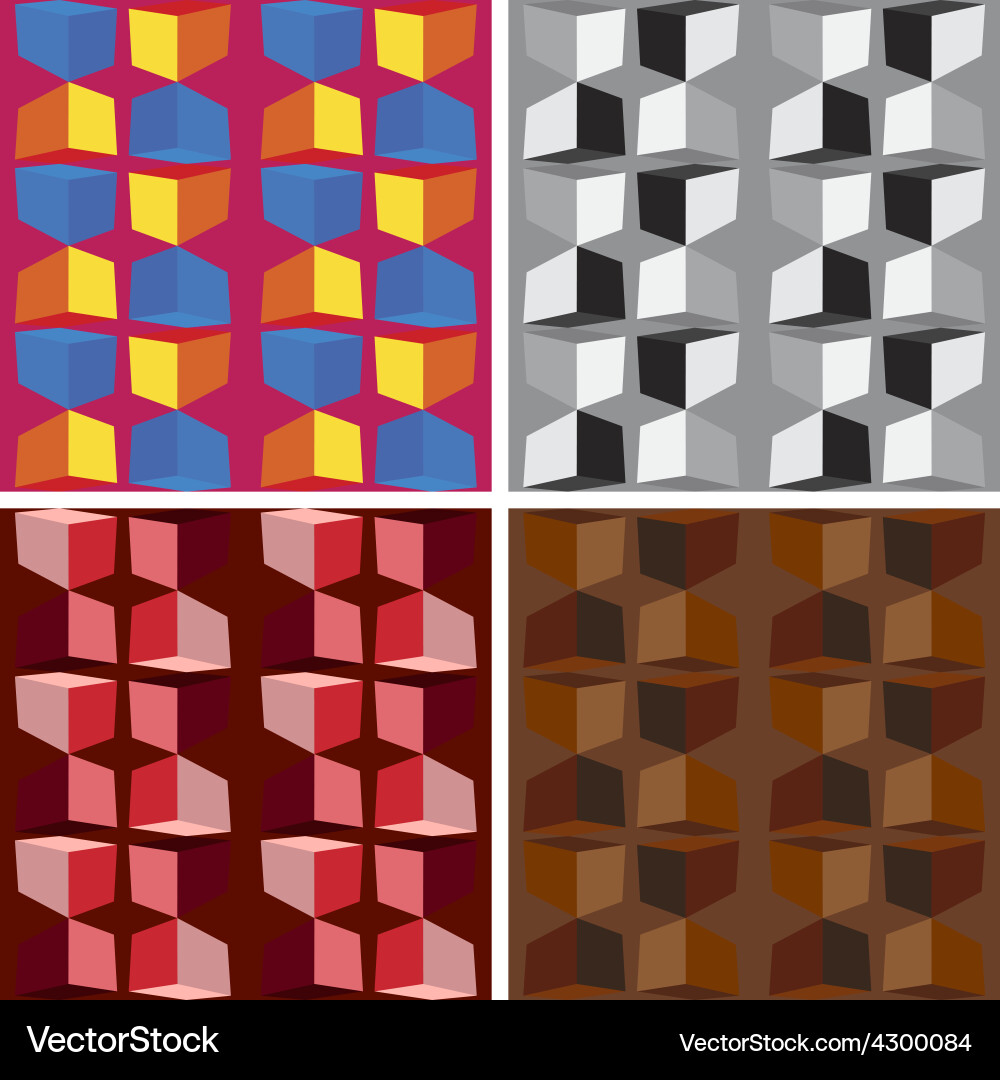 Seamless abstract art pattern set Vector Image