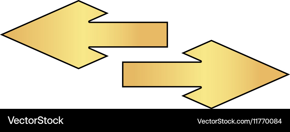 Side arrow computer symbol vector image