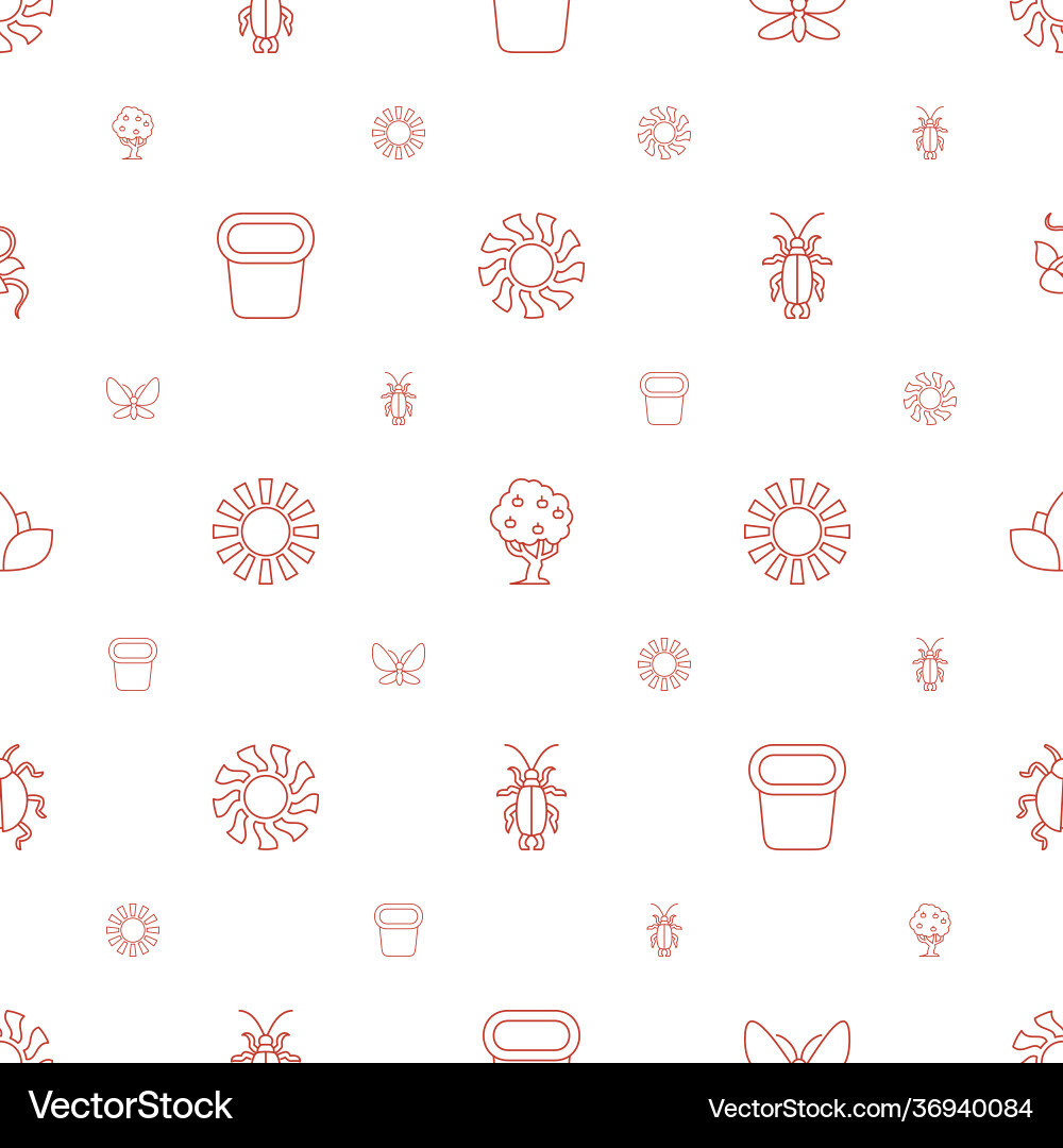 Spring icons pattern seamless white background Spring icons pattern seamless white background Vector Image