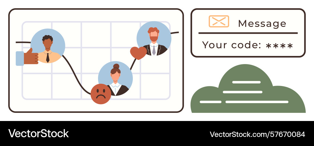 Team feedback and performance data visualization Team feedback and performance data visualization vector image