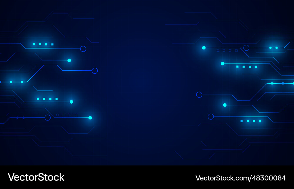 Technology background with hi-tech digital data vector image