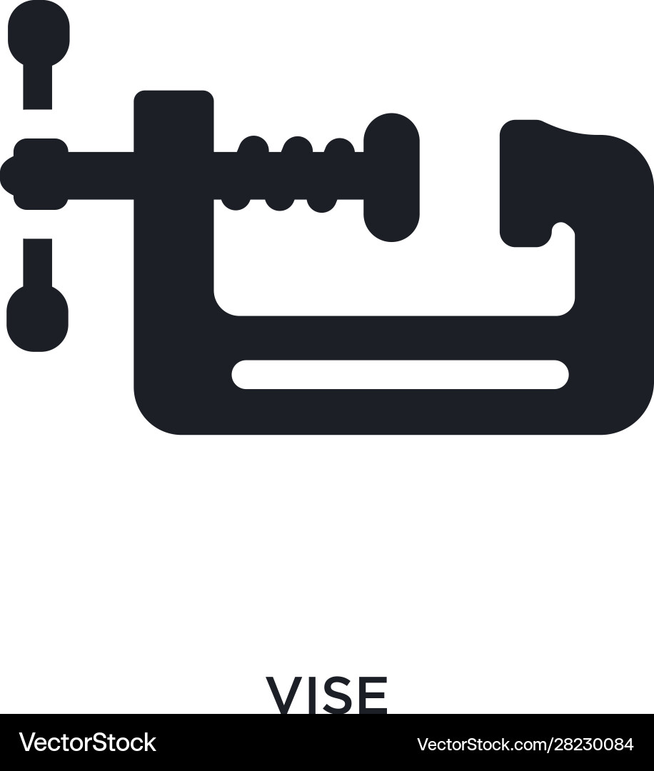 Vise isolated icon simple element from vector image