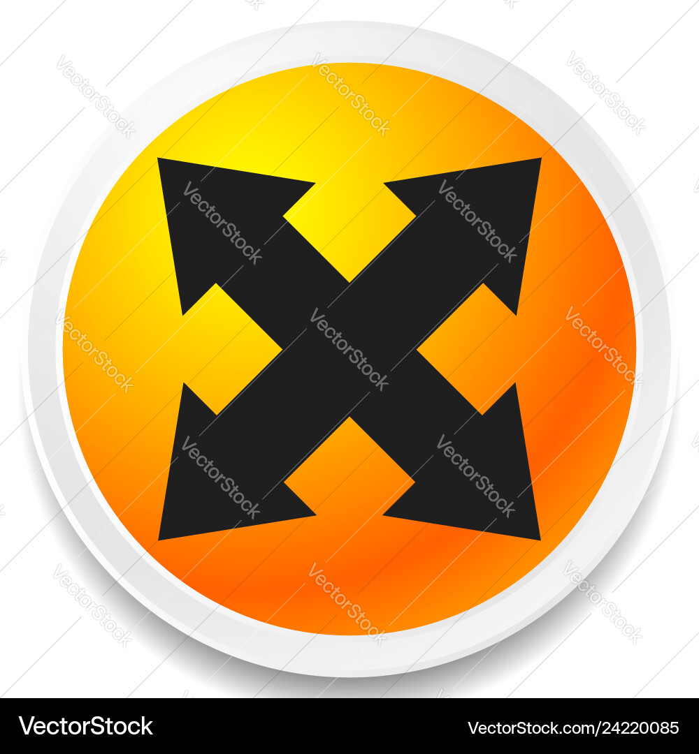 4-way arrow as expand resize adjustment alignment 4-way arrow as expand resize adjustment alignment vector image