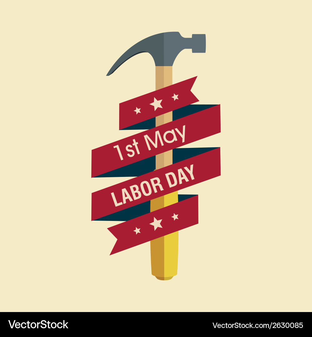 Abstract labor day background with special objects Vector Image