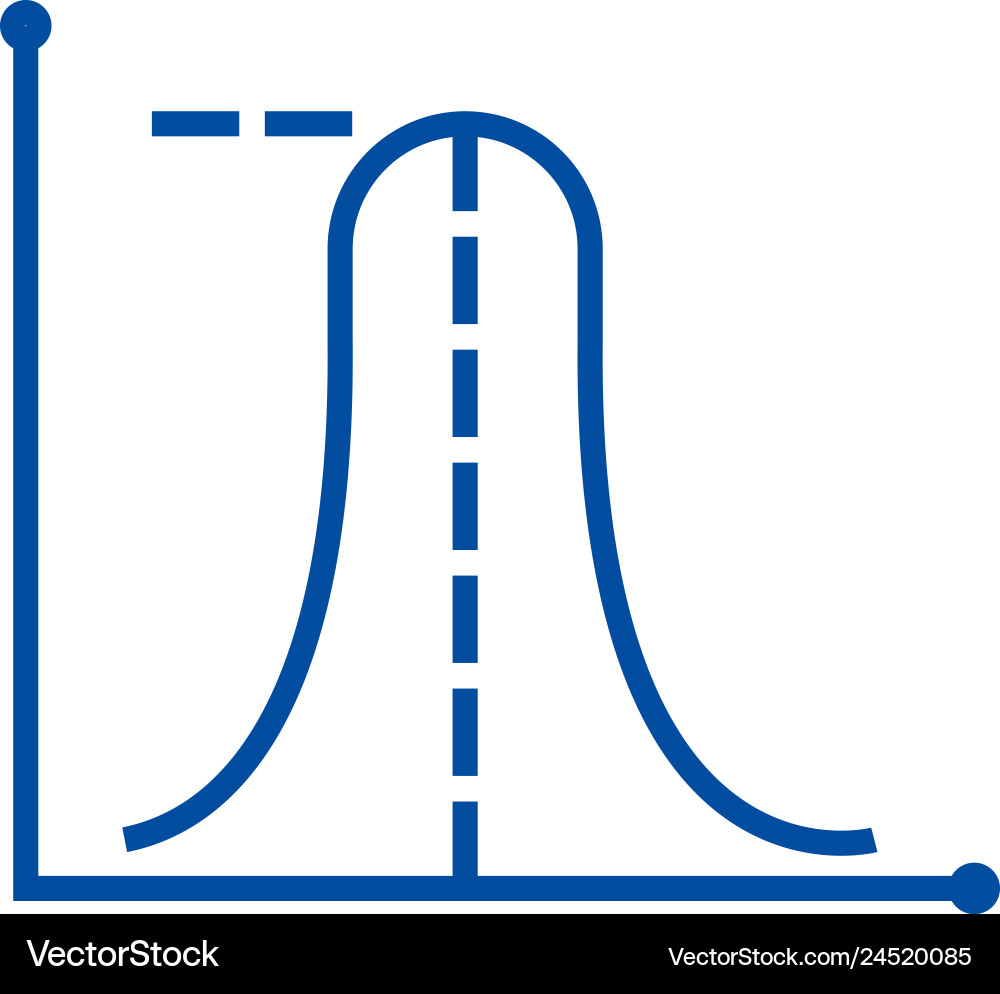 Average maximum graph line icon concept vector image