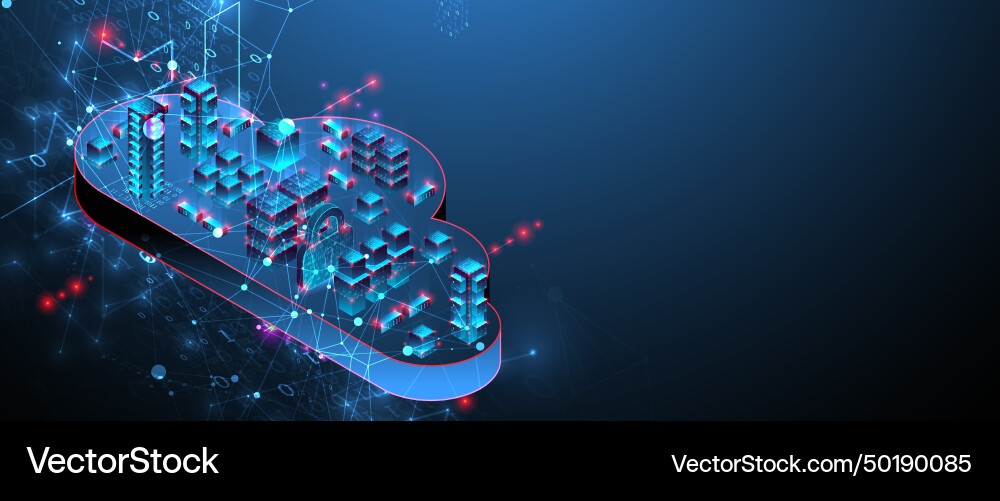 Cloud computing concept abstract connection Cloud computing concept abstract connection Vector Image
