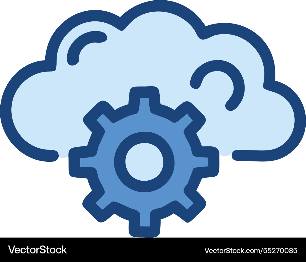 Cloud configuration gear settings technology Vector Image