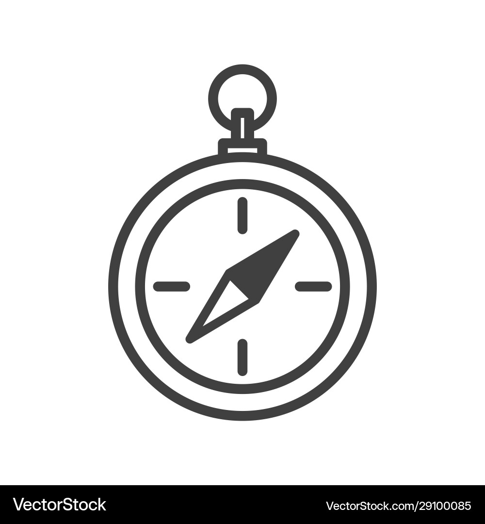 Compass icon linear execution isolated Compass icon linear execution isolated vector image