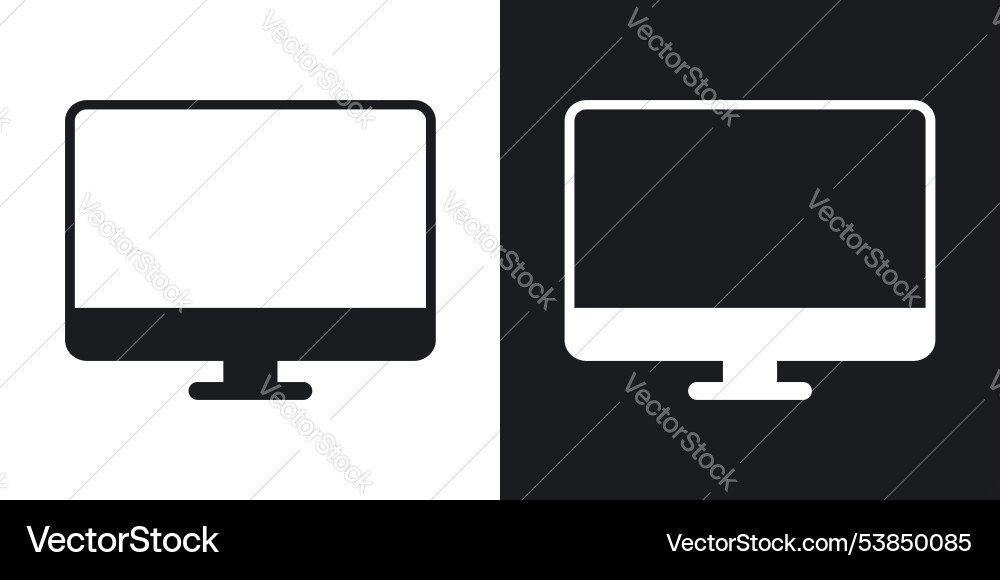 Computer screen icon set Vector Image