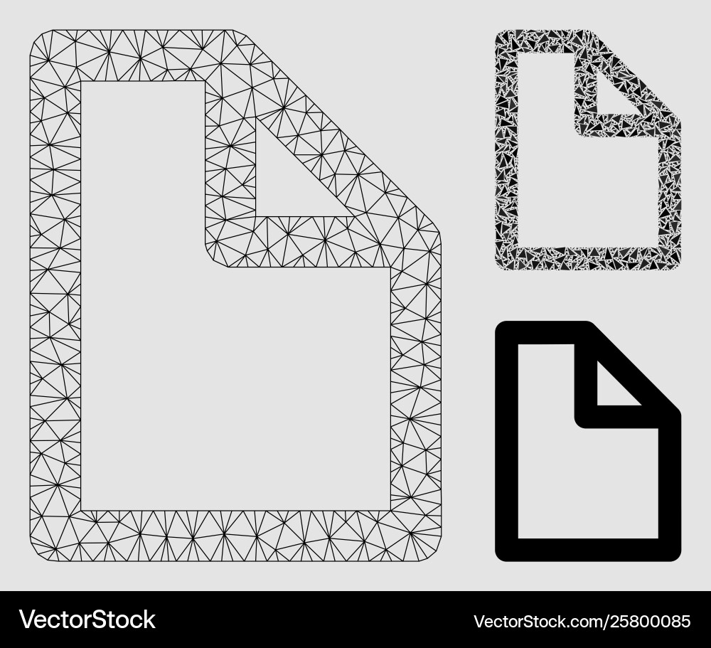 Document page mesh network model Document page mesh network model Vector Image