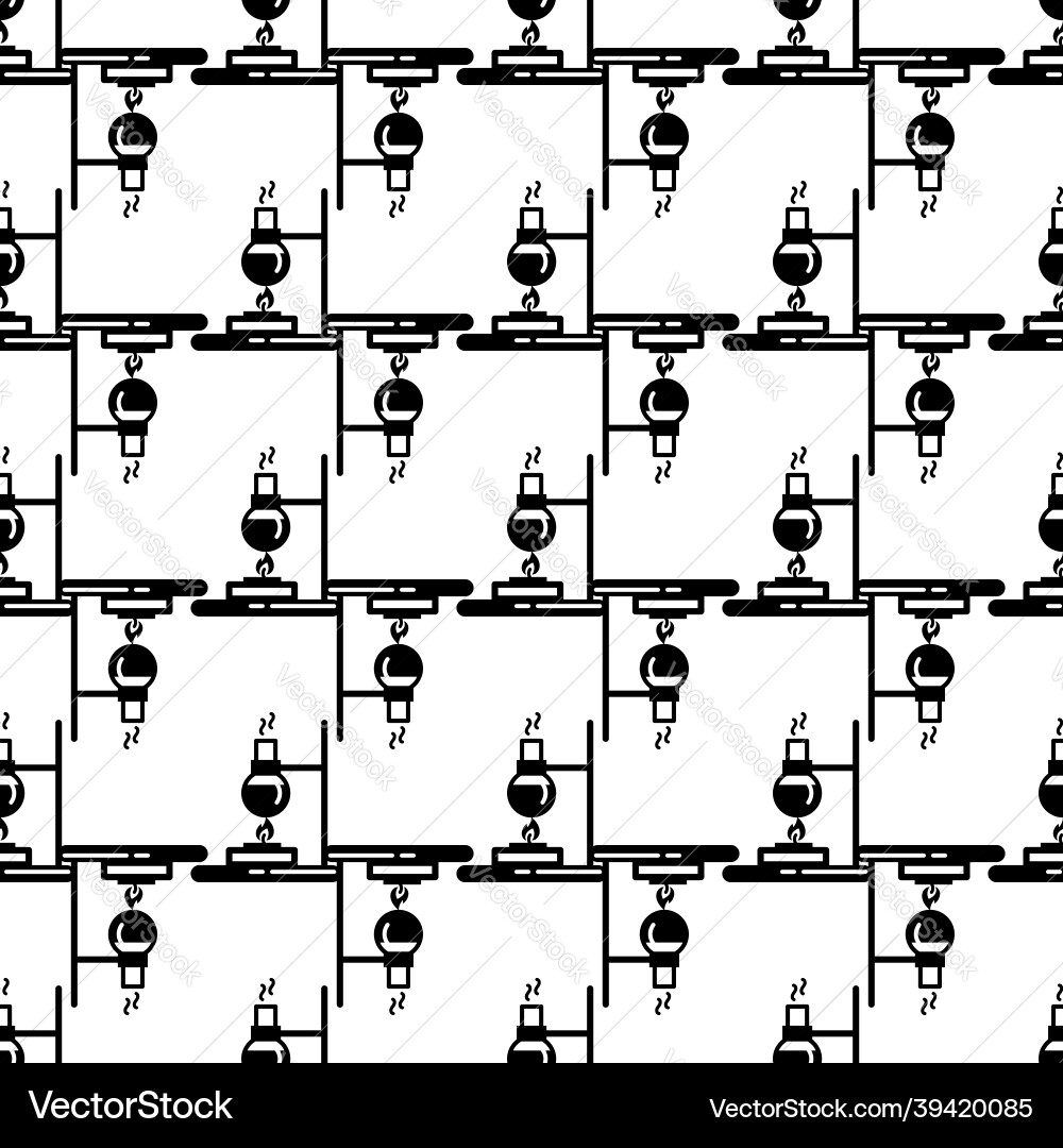Flask lab burner pattern seamless Flask lab burner pattern seamless vector image