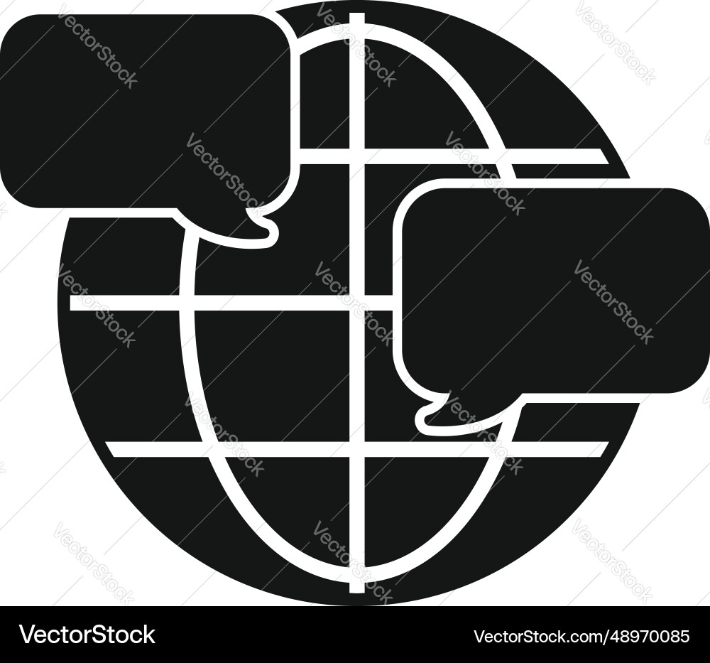Global message icon simple group button Global message icon simple group button vector image