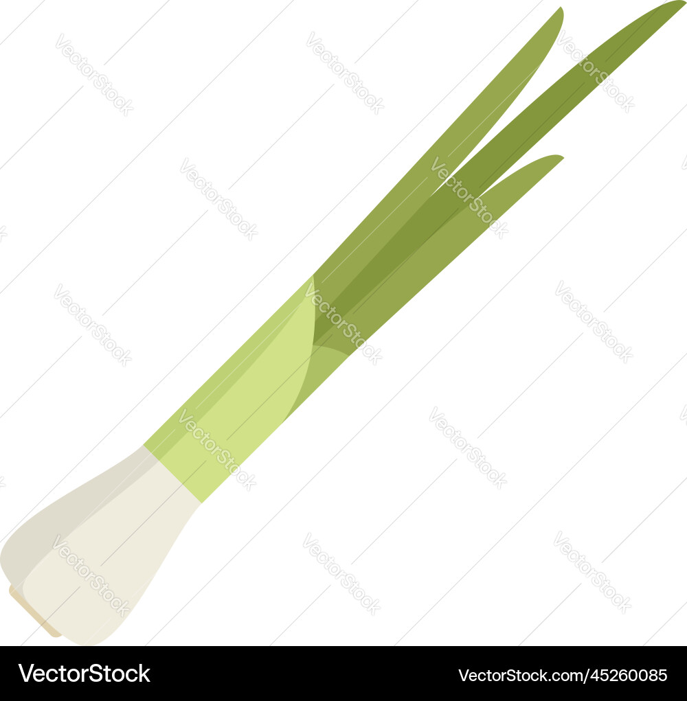 Hand chive icon flat fresh onion Hand chive icon flat fresh onion vector image