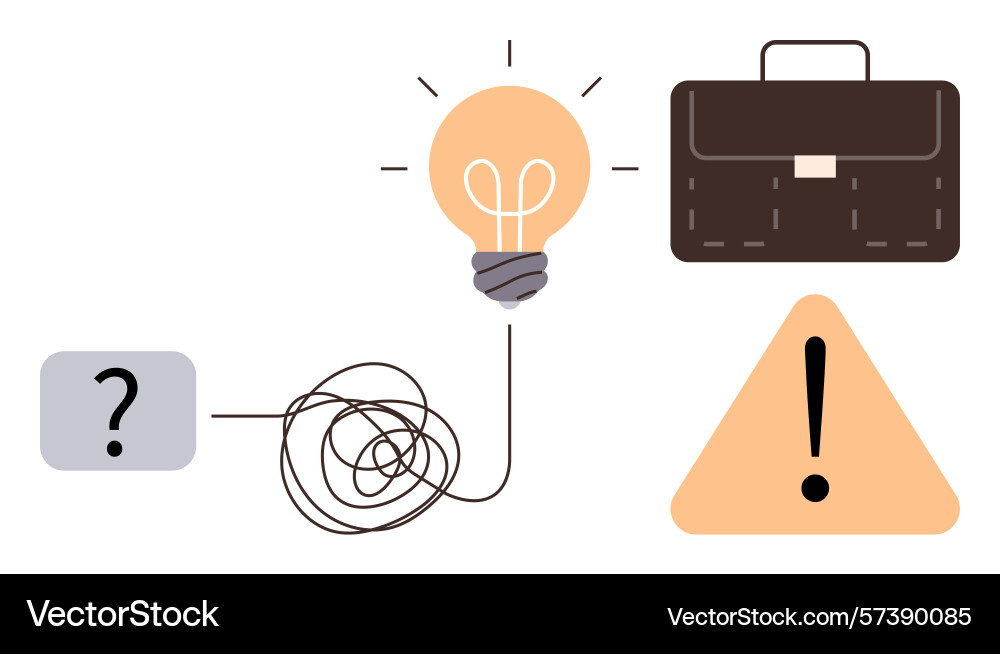 Problem-solving journey from uncertainty vector image