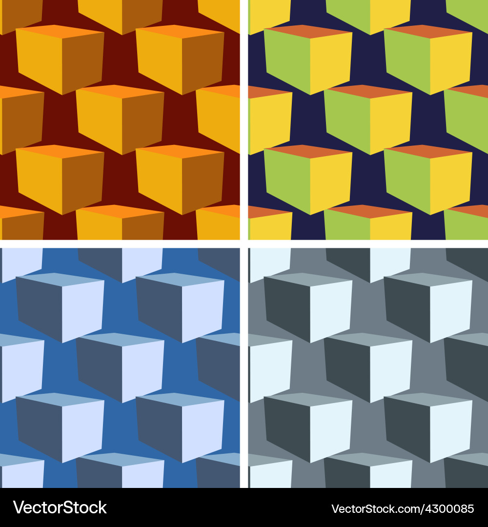 Seamless abstract art pattern set vector image