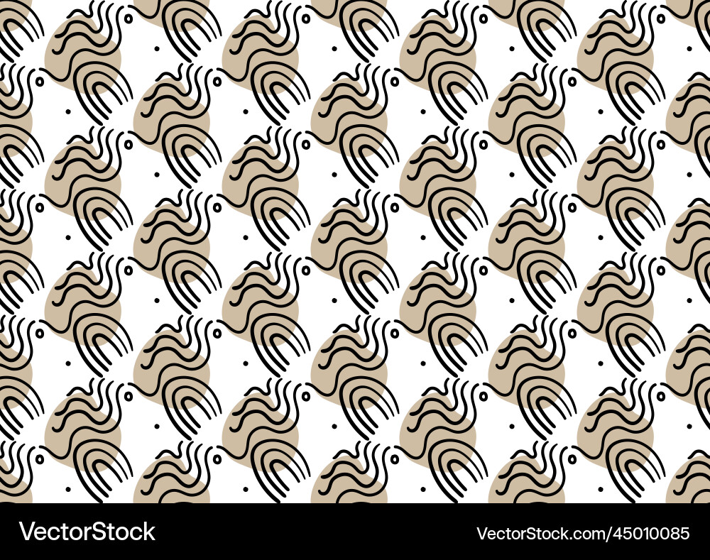 Seamless pattern of abstract lines and filled Seamless pattern of abstract lines and filled vector image
