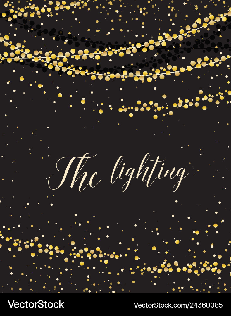 Sparkling String Lights vector image