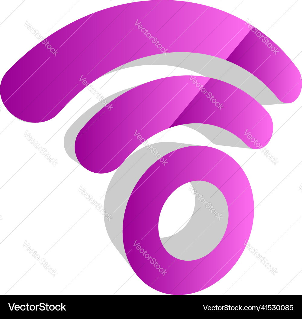 Wireless cordless signal internet wifi shape icon Wireless cordless signal internet wifi shape icon vector image