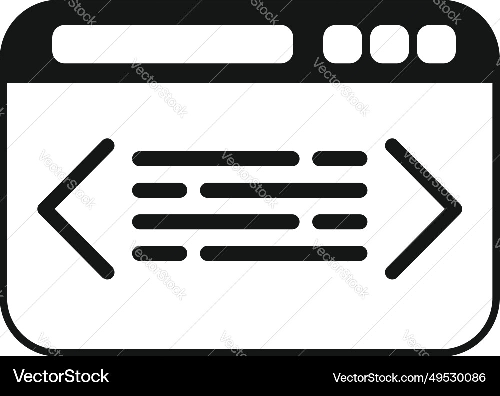 Api icon simple develop code Api icon simple develop code vector image