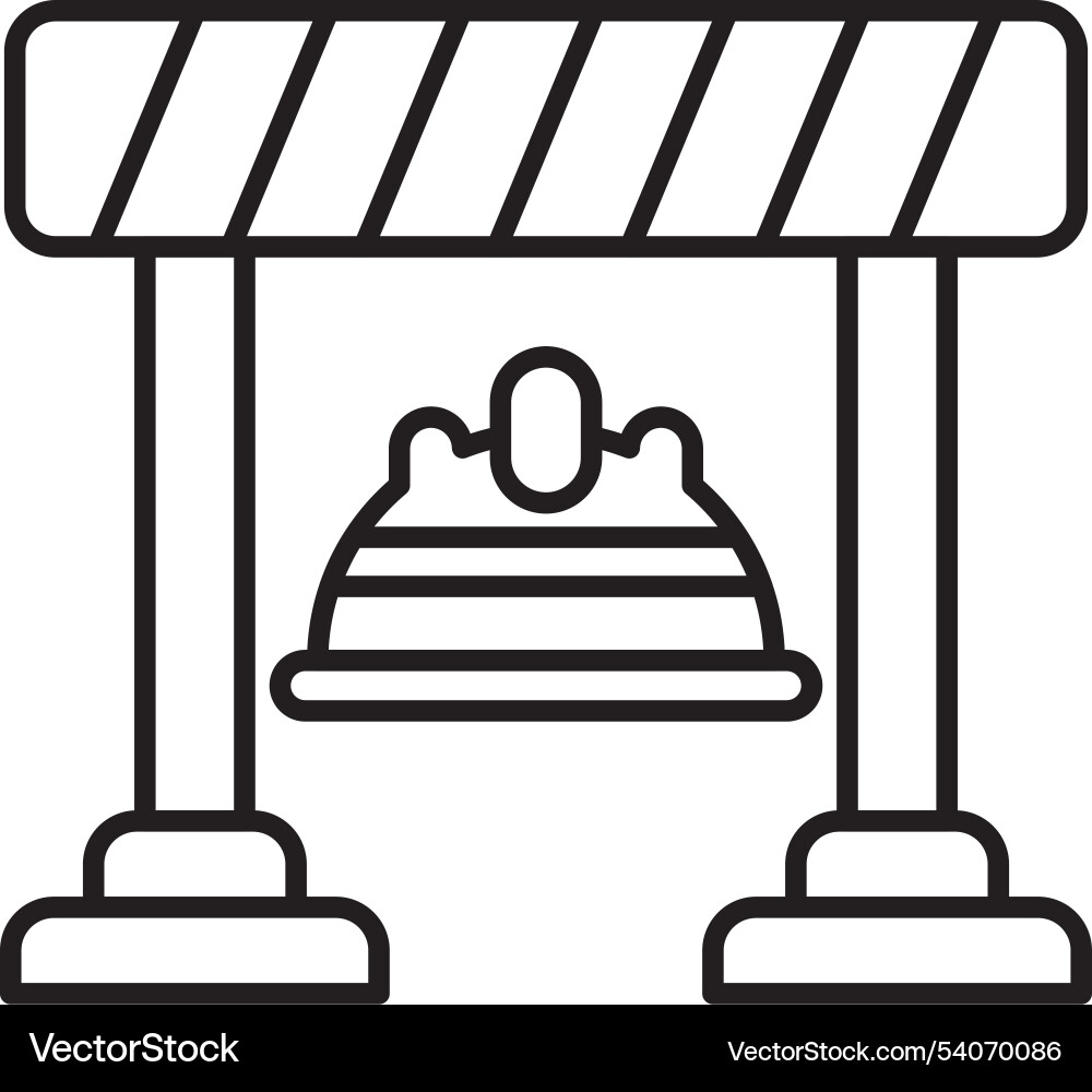 Barrier line icon design Vector Image