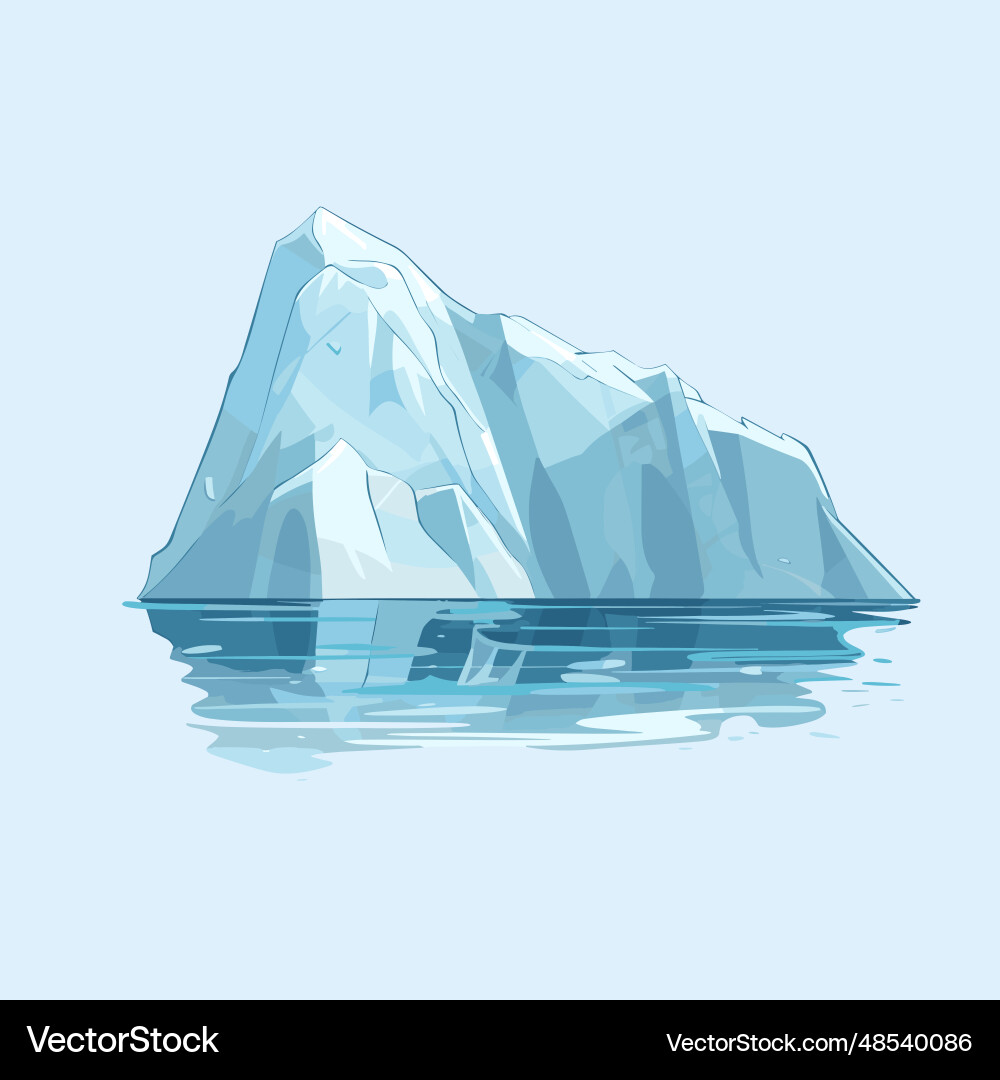 Cartoon Iceberg Underwater Royalty Free Vector Image