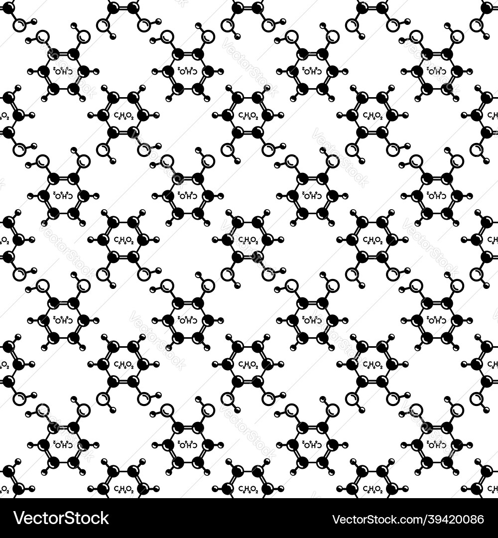 Catechol molecule pattern seamless Catechol molecule pattern seamless vector image