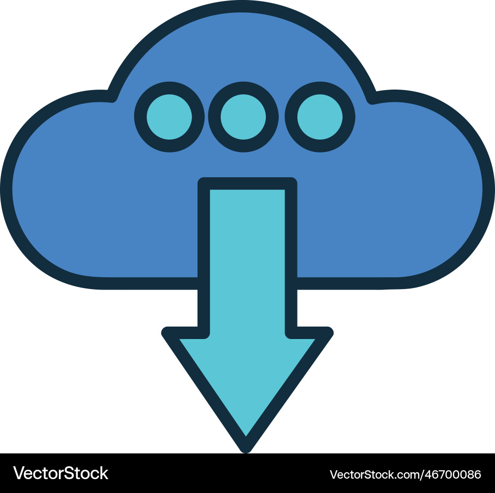 Cloud computing technology data network server Vector Image
