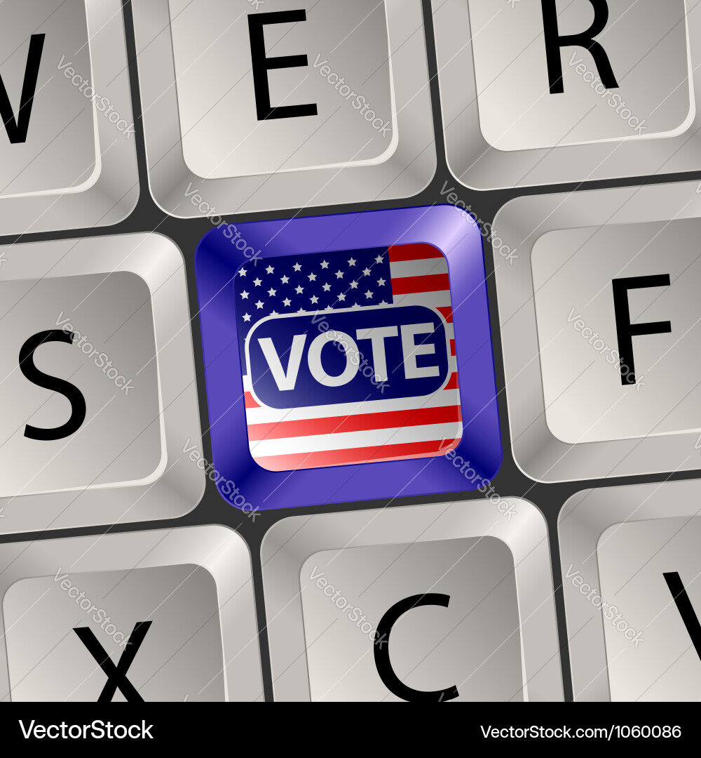 Computer Keyboard - Voting Concept vector image