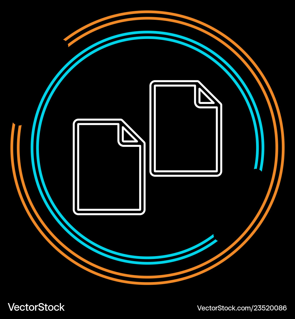 Copy or duplicate document icon vector image